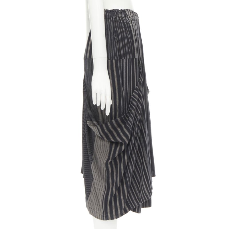 Comme Des Garcons Striped Draped Skirt - Image 6