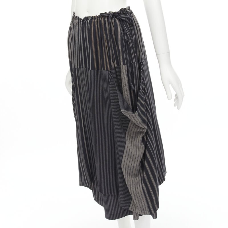 Comme Des Garcons Striped Draped Skirt - Detail 2