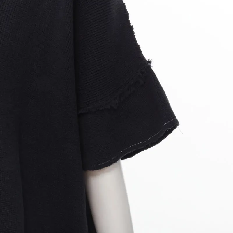 Comme des Garçons Patchwork Sweater Top Navy Cotton Never worn - Back View