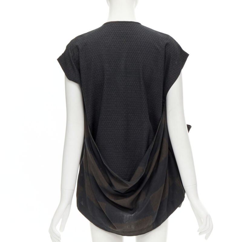 Comme Des Garcons Checked Wrap Vest - Side view