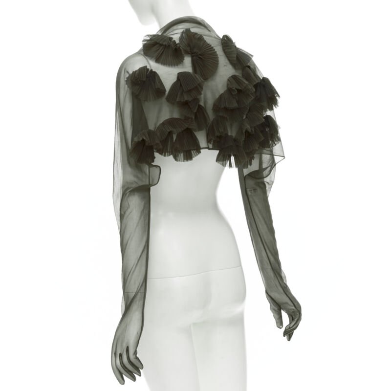 Comme Des Garcons Pleated Shrug Gloves - Side view