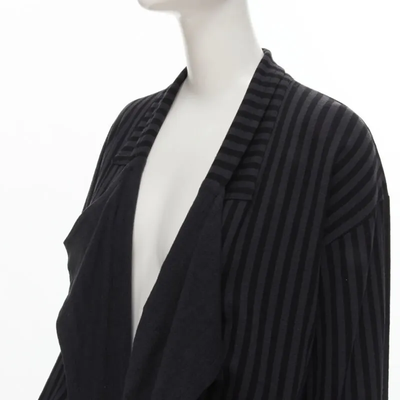 Comme des Garçons Striped Wool Jacket Grey Wool Never worn - Back View
