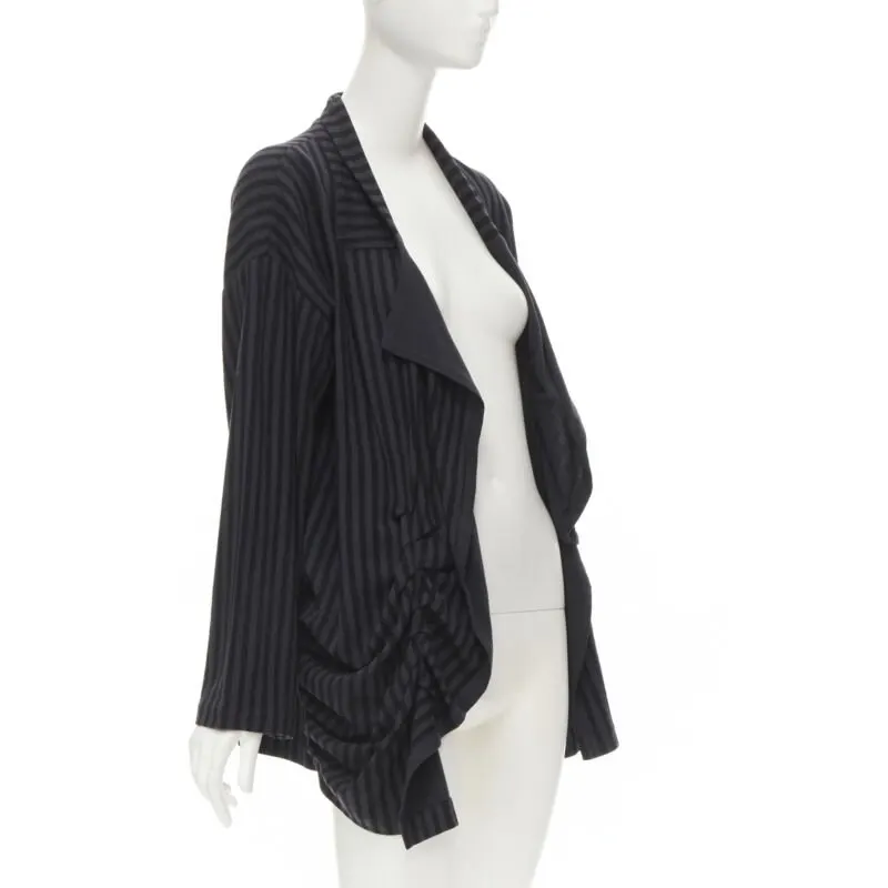Comme des Garçons Striped Wool Jacket Grey Wool Never worn - Model View
