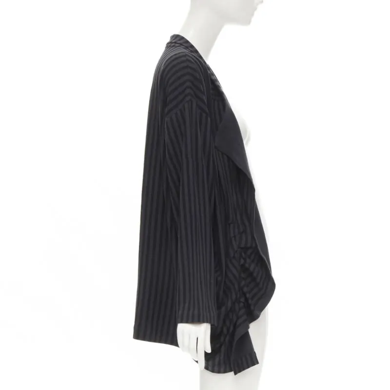 Comme des Garçons Striped Wool Jacket Grey Wool Never worn - Box View
