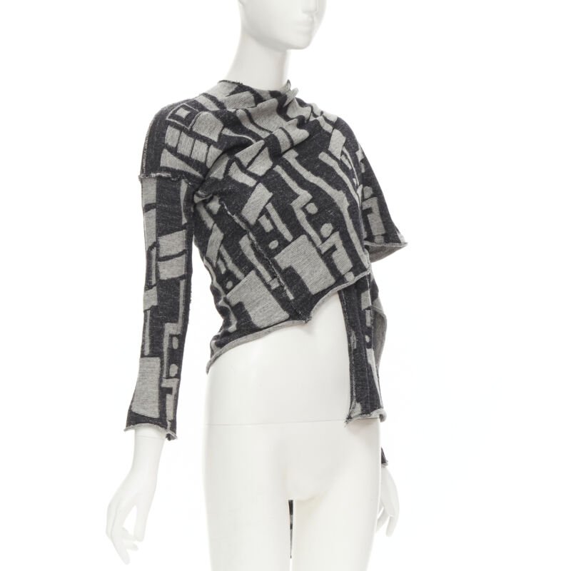 Comme Des Garcons Intarsia Wrap Cardigan - Image 6