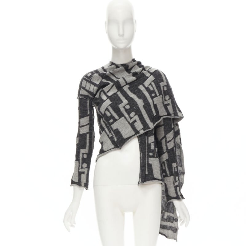 Comme Des Garcons Intarsia Wrap Cardigan - Image 12