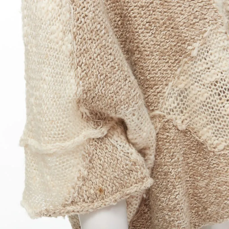 Comme des Garçons Handmade Crochet Sweater Beige Wool Never worn - Back View