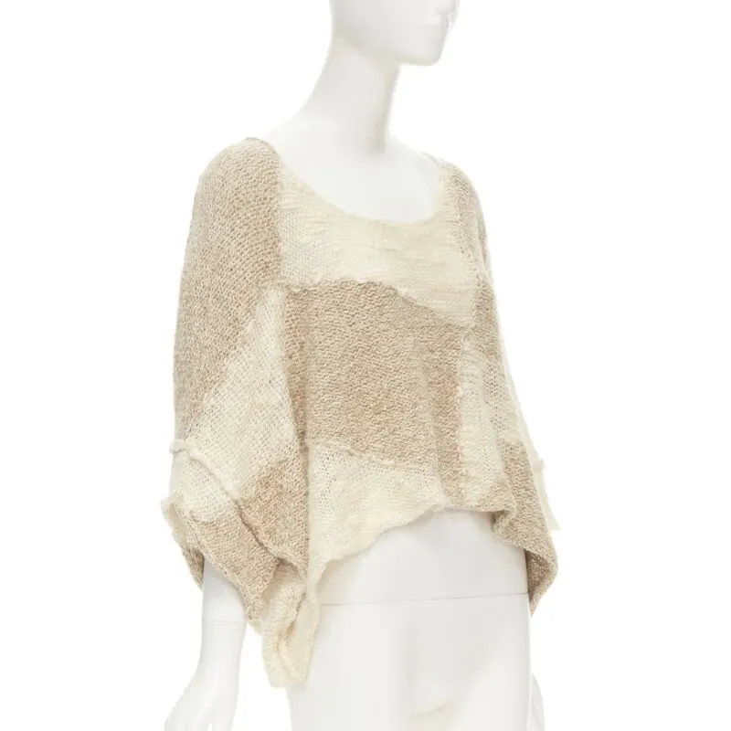 Comme des Garçons Handmade Crochet Sweater Beige Wool Never worn - Inside View