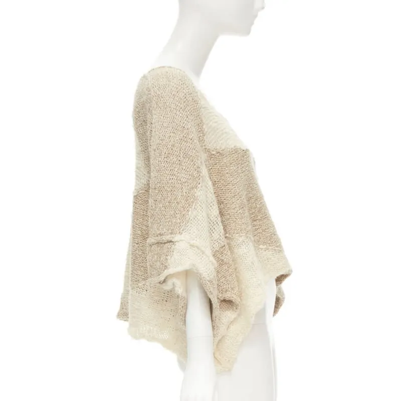 Comme des Garçons Handmade Crochet Sweater Beige Wool Never worn - Model View