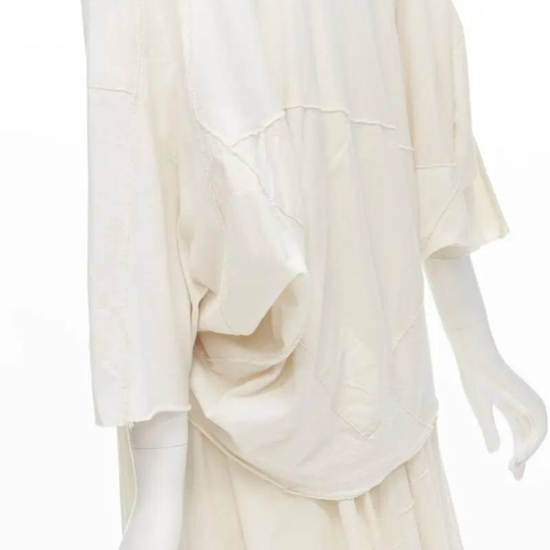 Comme Des Garcons Patchwork Trapeze Set White Cotton Good - Back View