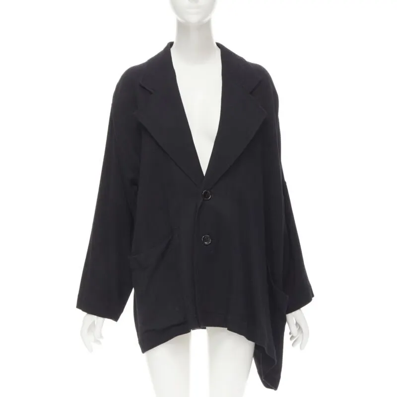Comme Des Garcons Wide Cut Blazer Black Wool Never worn - Front View