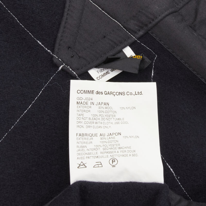 Comme Des Garcons Black Trompe Trench Coat - Image 12