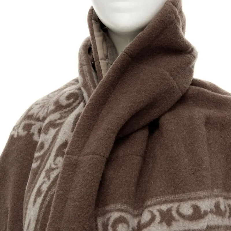 Comme des Garçons Brown Wool Cocoon Coat Brown Wool Never worn - Back View