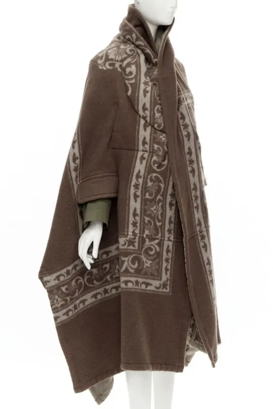 Comme des Garçons Brown Wool Cocoon Coat Brown Wool Never worn - Inside View