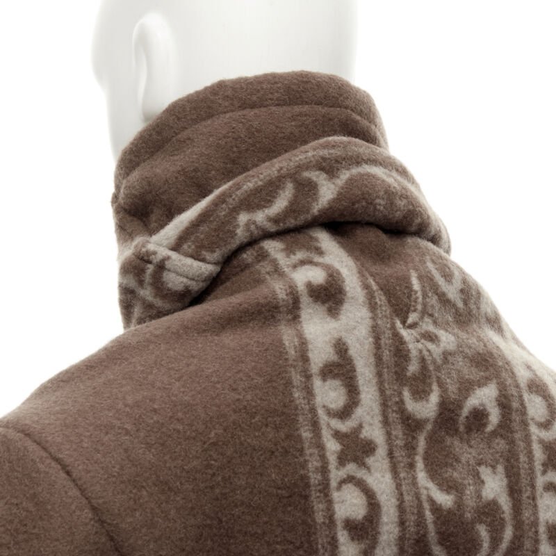 Comme Des Garcons Brown Wool Cocoon Coat - Detail 2