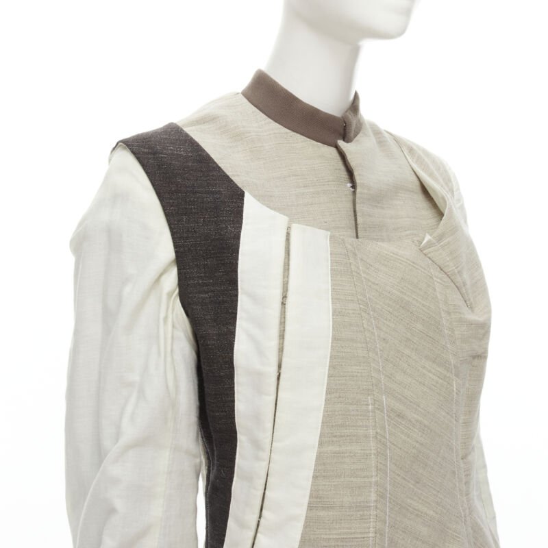 Comme Des Garcons Patchwork Bias Wool Coat - Back view