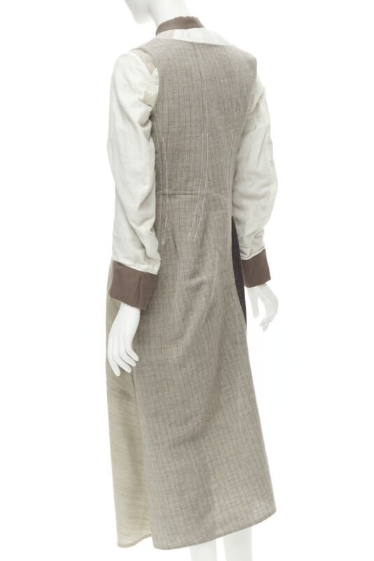 Comme Des Garcons Patchwork Bias Wool Coat - Detail 1