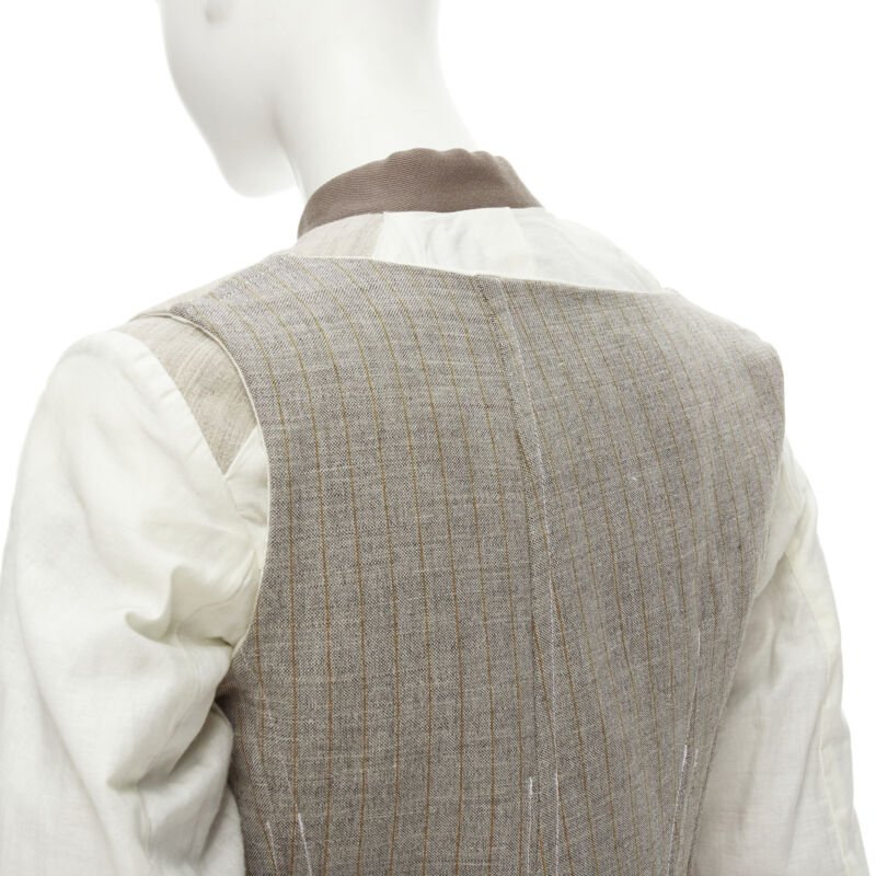 Comme Des Garcons Patchwork Bias Wool Coat - Detail 2