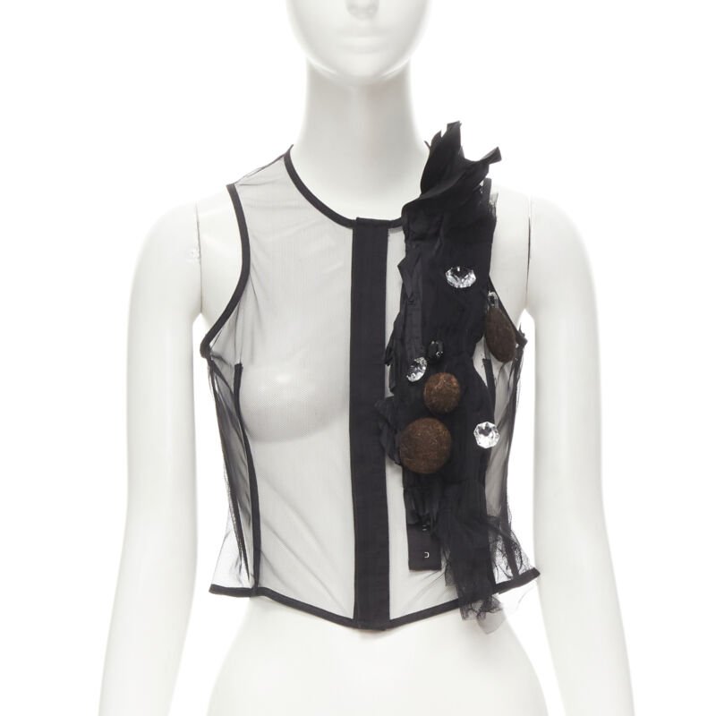 Comme Des Garcons Crystal Felt Vest