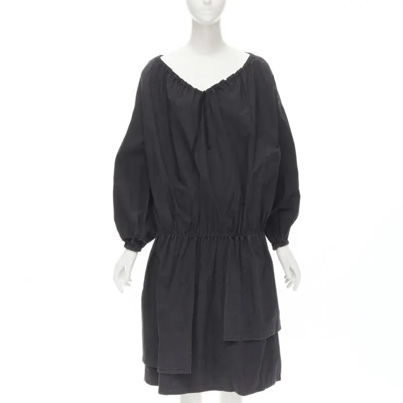 Comme Des Garcons Beggar Bishop Dress Grey Cotton Very good - Front View