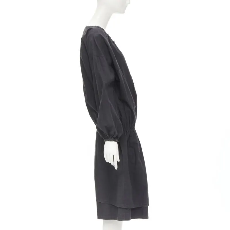 Comme Des Garcons Beggar Bishop Dress Grey Cotton Very good - Model View
