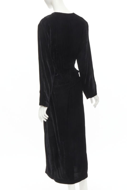 Comme Des Garcons Velvet Shirred Dress - Detail 1