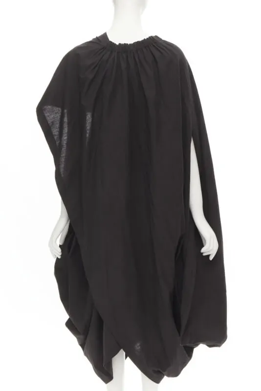 Comme Des Garcons Draped Cocoon Dress Black Cotton Never worn - Box View