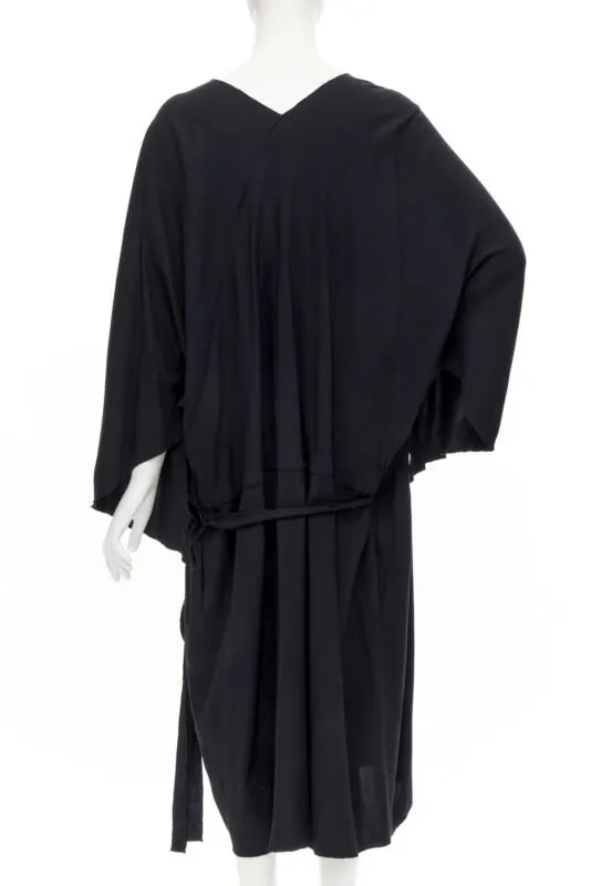 Comme des Garçons Wrap Kimono Dress Black Polyester Never worn - Box View