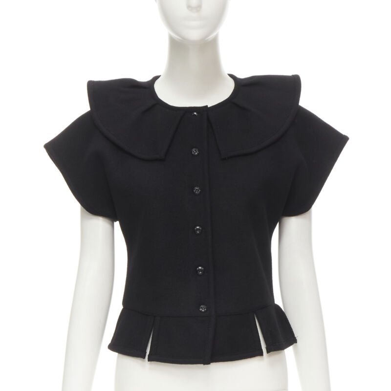 Comme Des Garcons Felt Peplum Top