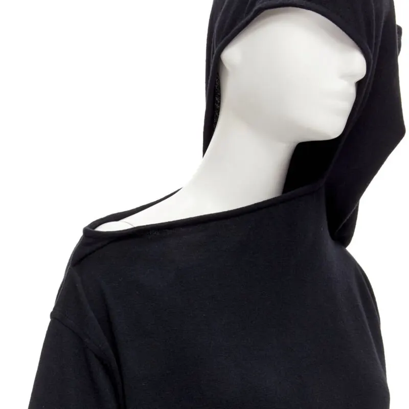 Comme Des Garcons Hooded Dress Black Wool Never worn - Back View