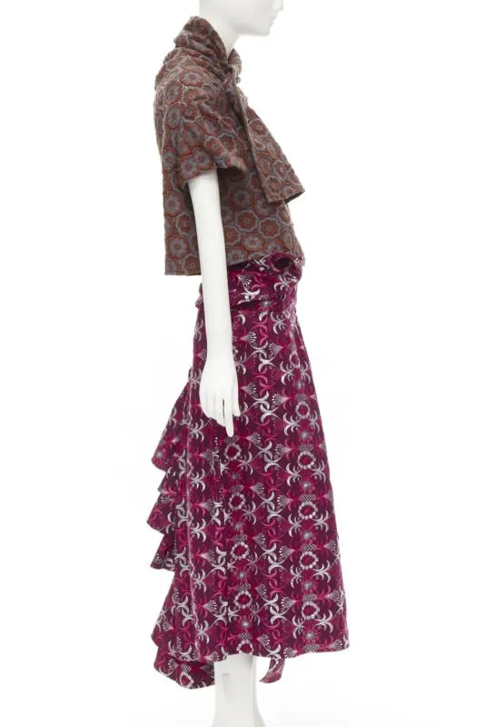 Comme Des Garcons Macrame Wrap Skirt MultiColor Wool Never worn - Model View