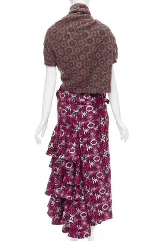 Comme Des Garcons Macrame Wrap Skirt MultiColor Wool Never worn - Box View