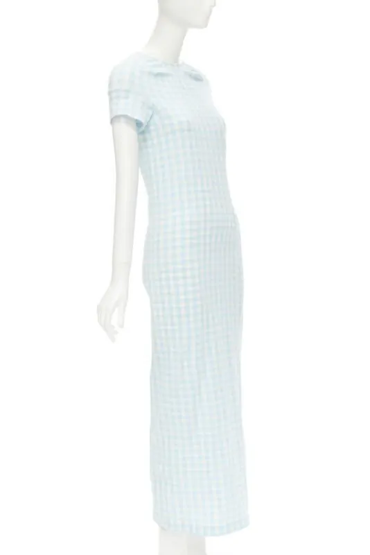 Comme Des Garcons Lumps Bumps Dress Blue Polyamide Never worn - Inside View