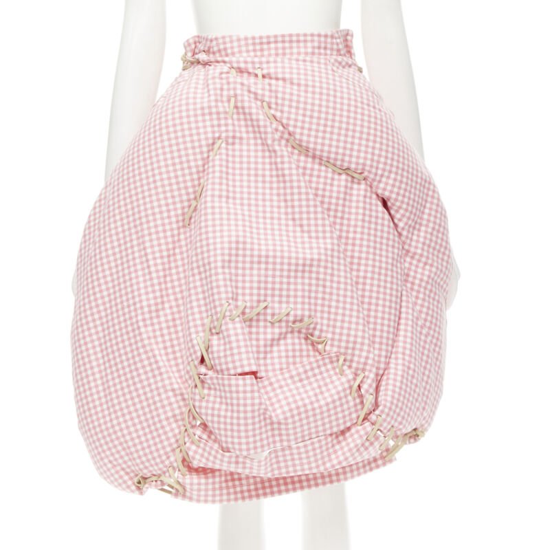 Comme Des Garcons Checked Balloon Skirt