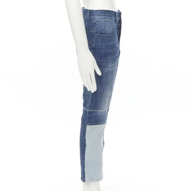 Maison Martin Margiela Deconstructed Patch Jeans Blue Cotton Never worn - Model View
