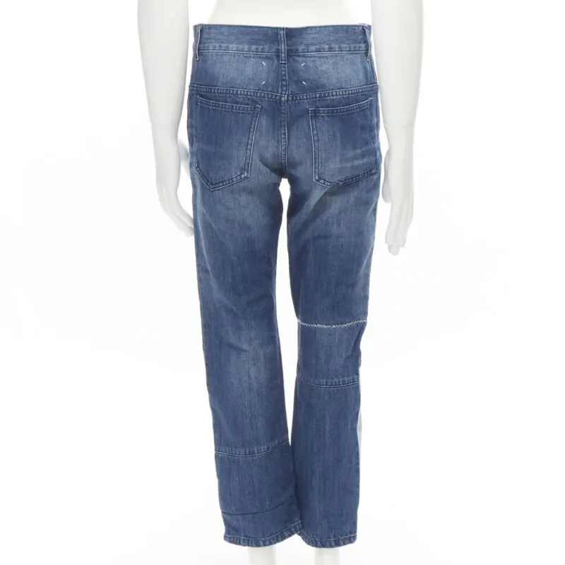 Maison Martin Margiela Deconstructed Patch Jeans Blue Cotton Never worn - Box View