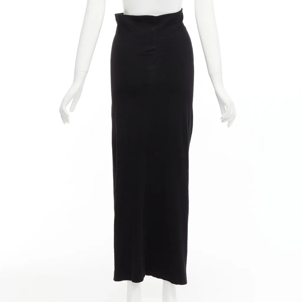 Comme Des Garcons Padded Gathered Skirt Black Polyester Good - Model View