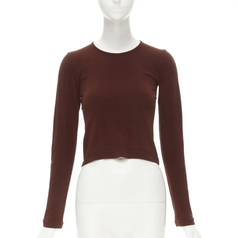 Comme Des Garcons Crew Knit Top Brown Never worn - Front View