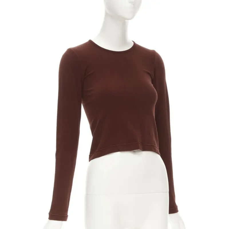 Comme Des Garcons Crew Knit Top Brown Never worn - Inside View