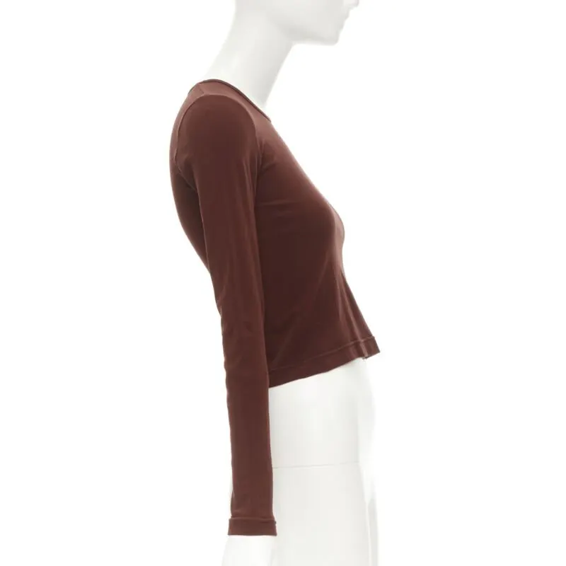 Comme Des Garcons Crew Knit Top Brown Never worn - Model View