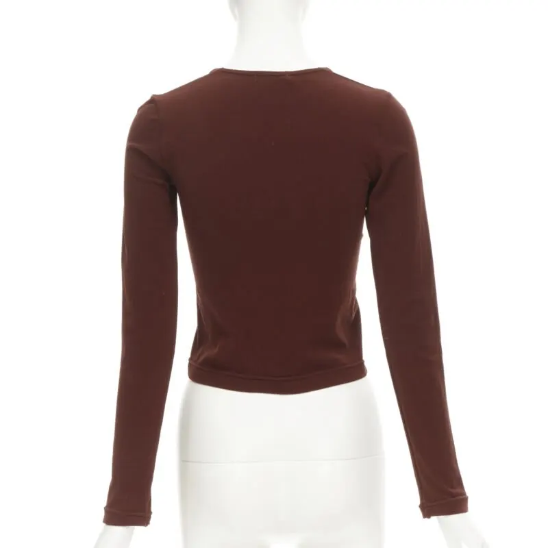Comme Des Garcons Crew Knit Top Brown Never worn - Box View