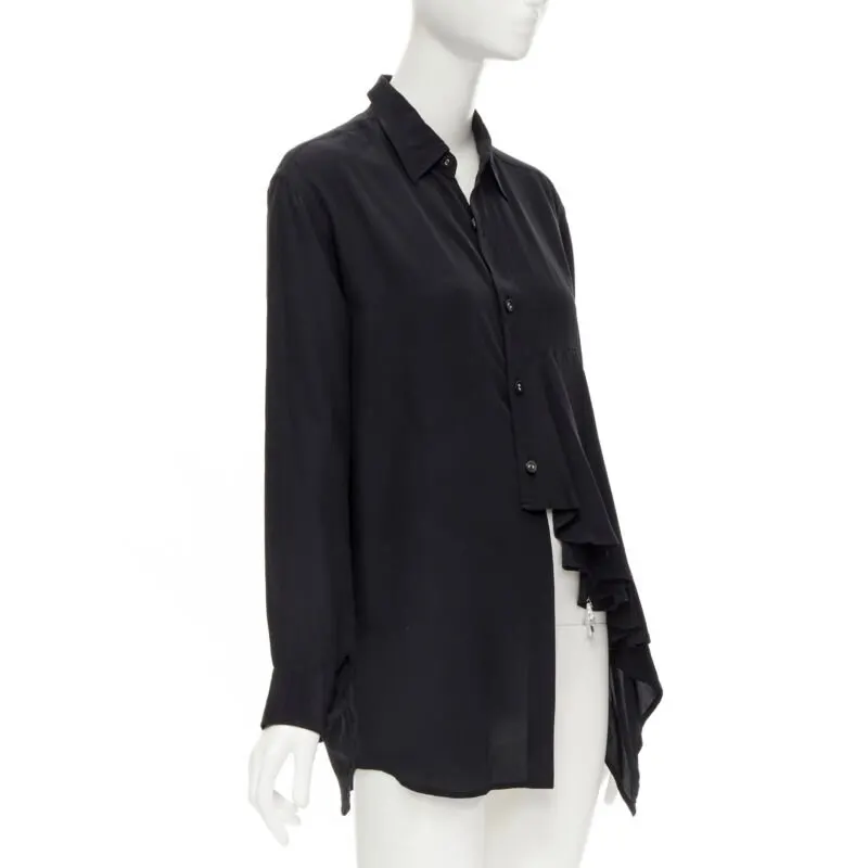 Comme des Garçons Draped Jewel Shirt Black Polyester Never worn - Inside View