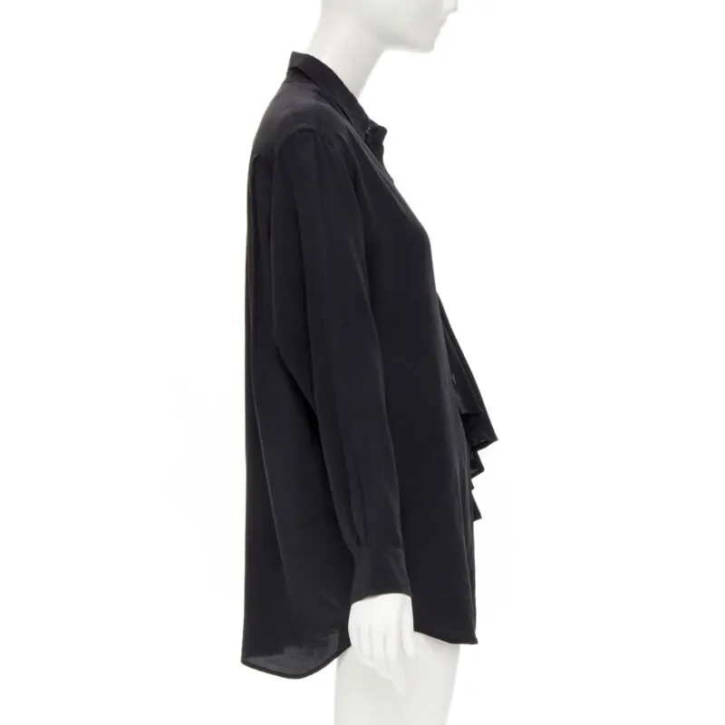 Comme des Garçons Draped Jewel Shirt Black Polyester Never worn - Model View
