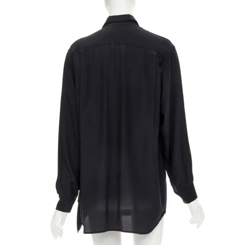 Comme des Garçons Draped Jewel Shirt Black Polyester Never worn - Box View