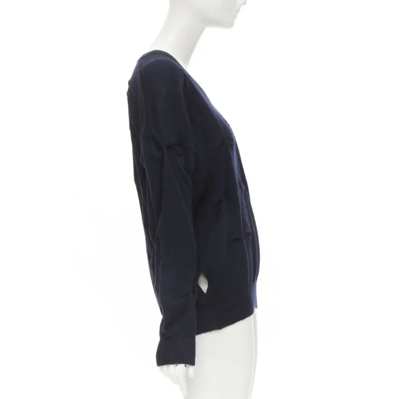 Comme Des Garcons Pinched Bow Sweater Black Wool Very good - Model View