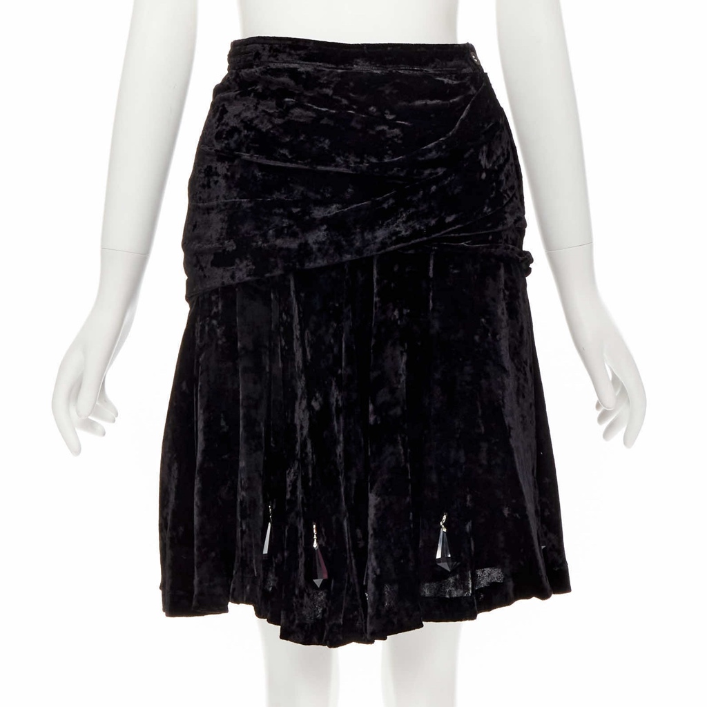 Comme Des Garcons Velvet Crystal Skirt