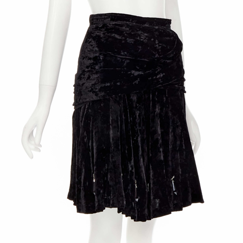Comme Des Garcons Velvet Crystal Skirt - Image 6