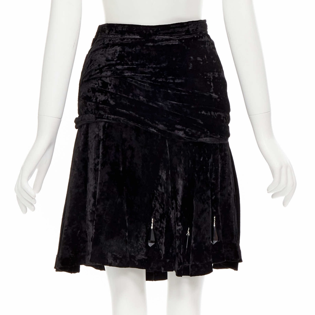 Comme Des Garcons Velvet Crystal Skirt - Side view