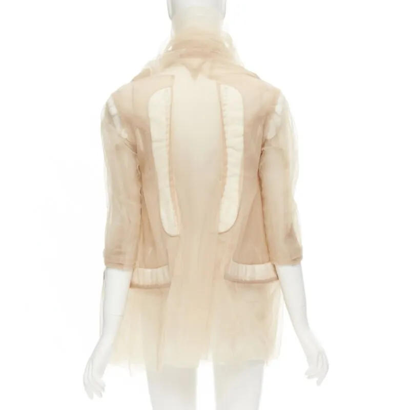Comme Des Garcons Tulle Inside Jacket Beige Polyamide Very good - Box View