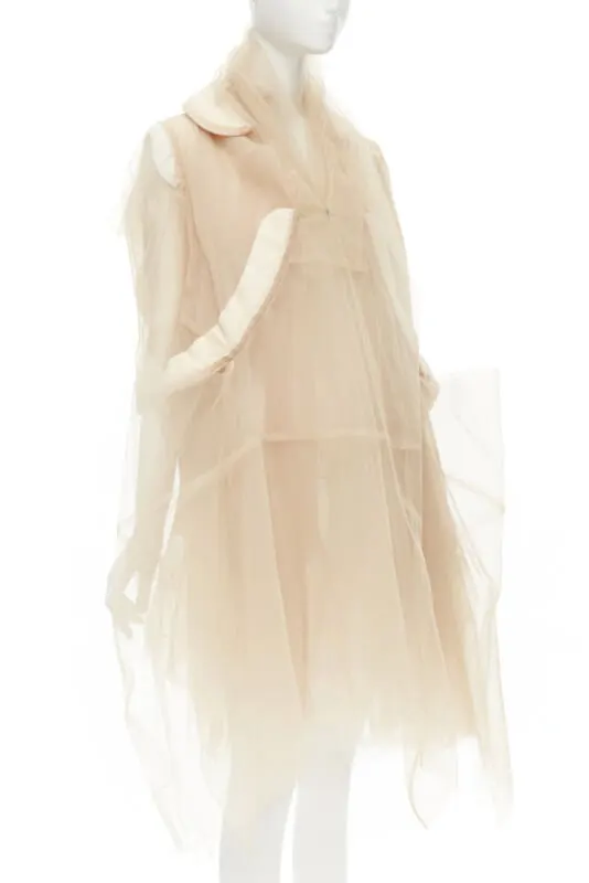 Comme Des Garcons Sheer Long Jacket Beige Never worn - Inside View